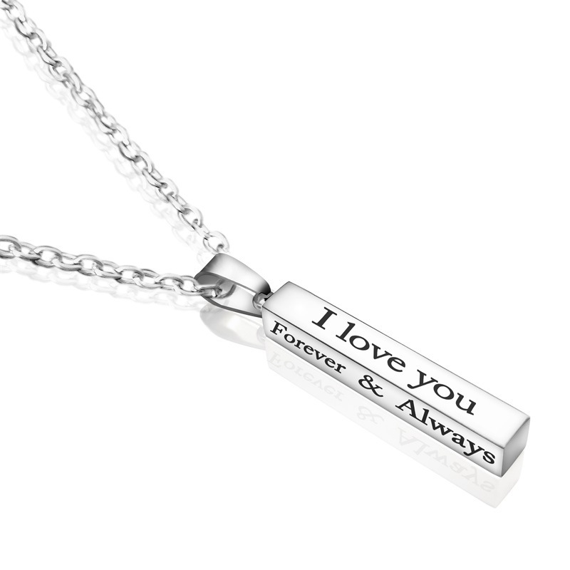 Stainless steel wishing pillar Pendant Necklace lovers jewelry