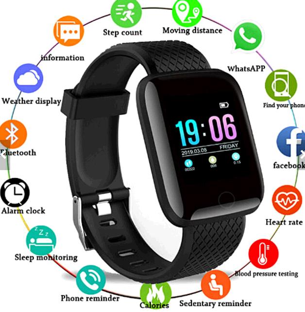 Heart Rate Monitor Blood Pressure Waterproof Smart watch