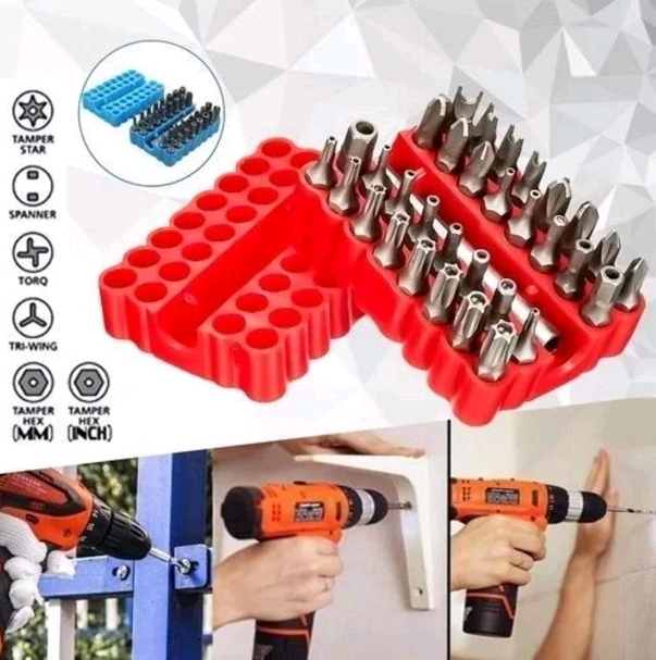 33 Pcs/set Security Bit Set Extension Bit Holder Hex Star Spanner