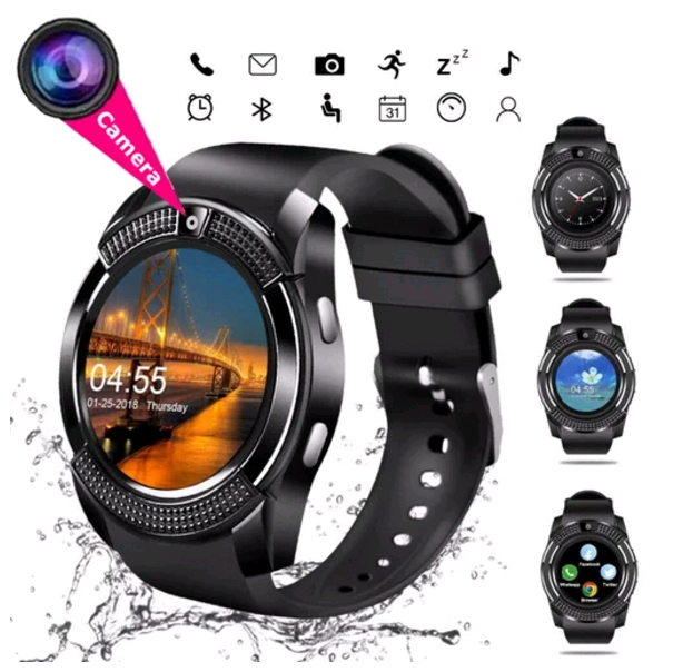 Waterproof Sport Bluetooth Smart Watch with Camera Touch Screen Fitness Pedometer Clock SIM GSM