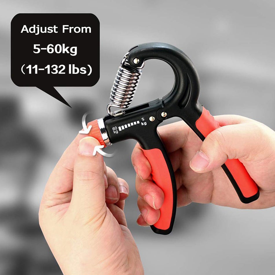 Gym Fitness Hand Grip Men Adjustable Finger Heavy Exerciser Strength for Muscle Recovery