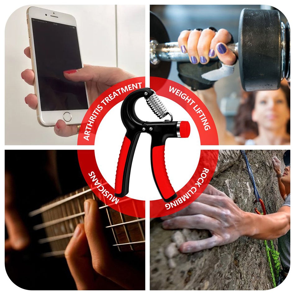 Gym Fitness Hand Grip Men Adjustable Finger Heavy Exerciser Strength for Muscle Recovery