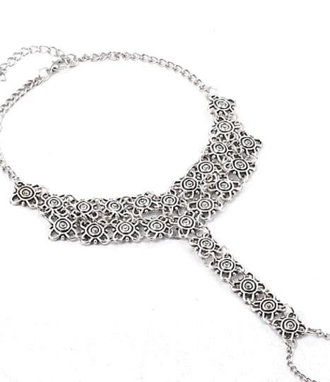 Vintage Bohemian Flower Link Barefoot Sandals Design Anklet