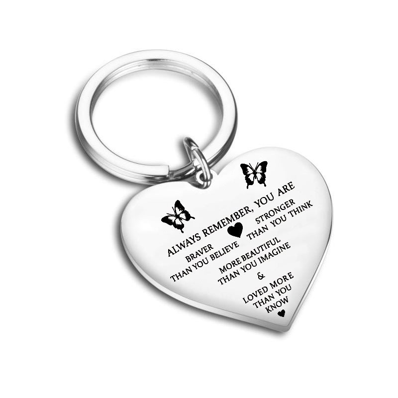 Hot New Products Always Remember Stainless Steel Heart-shaped Letters Pendant Romantic Couple