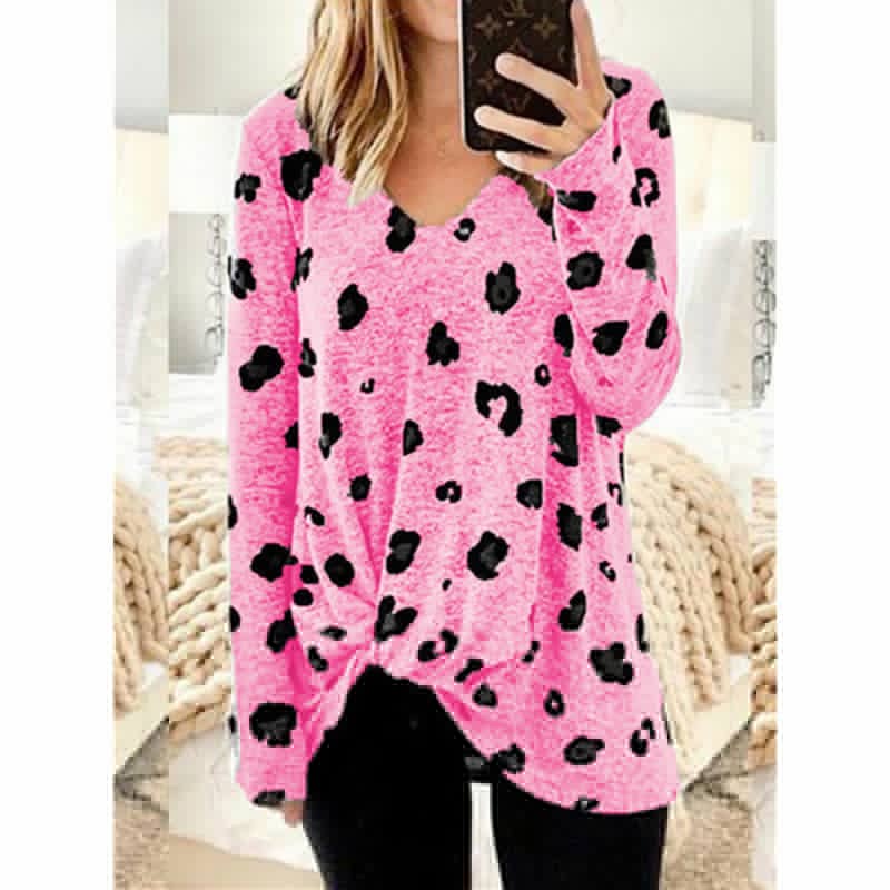 autumn and winter women V-neck long-sleeved T-shirt slinky top
