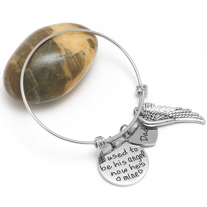 I used to be his angel now he is mlne fashon bracelet