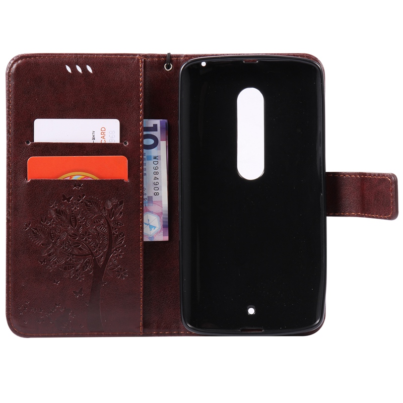 Motorola Moto X Play Case,Premium PU Leather Flip Wallet Case Cover