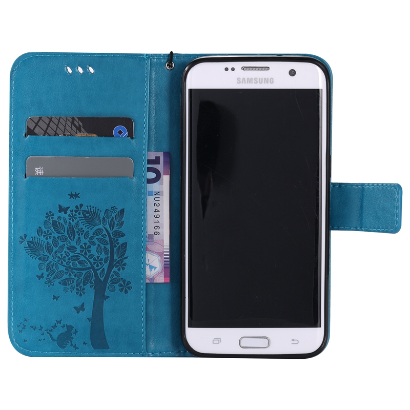 Samsung Galaxy S7 Edge Case,Premium PU Leather Flip Wallet Case Cover