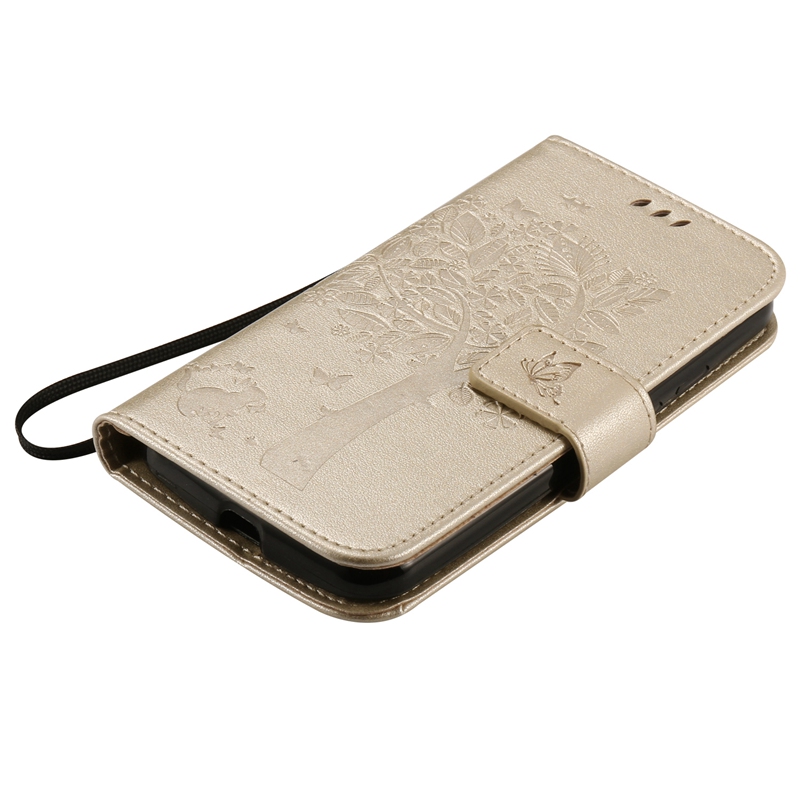 Motorola Moto G2 Case,Premium PU Leather Flip Wallet Case Cover