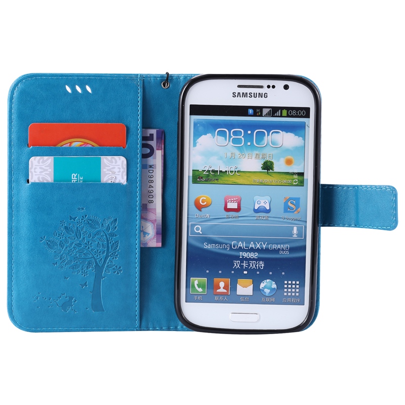 Samsung Galaxy Grand Neo I9060 Case,Premium PU Leather Flip Wallet Case Cover