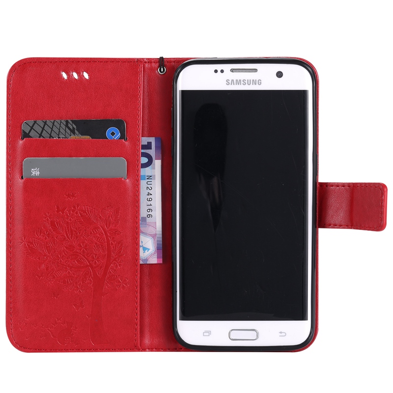 Samsung Galaxy S7 Edge Case,Premium PU Leather Flip Wallet Case Cover