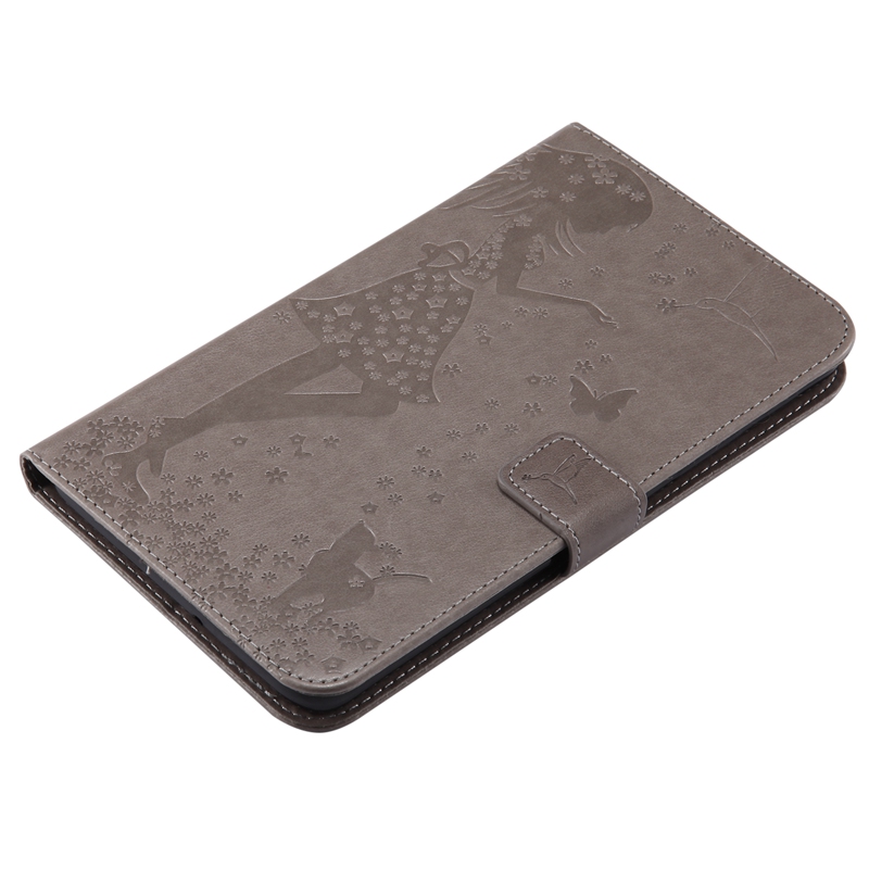 Samsung Galaxy Tab A 7.0" T280 / T285 Case,Embossed [Girl Cat] Folio Flip Wallet Cover