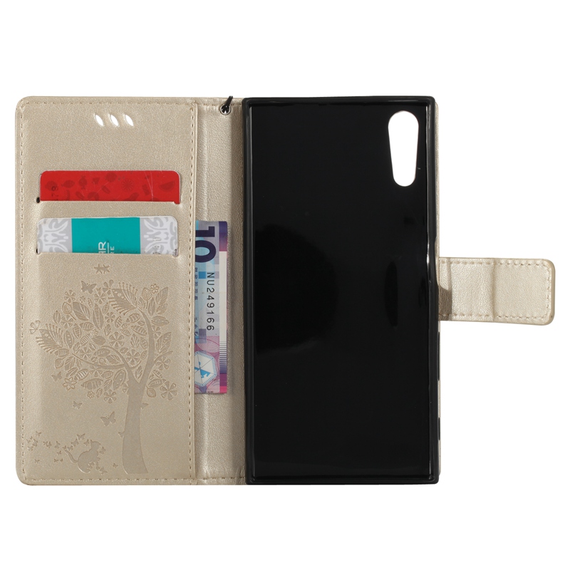 Sony Xperia XZ Case,Premium PU Leather Flip Wallet Case Cover