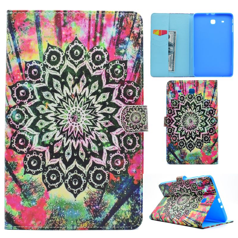Samsung Galaxy Tab E 9.6 Inch SM-T560 Case,Ethnic Style Flip Cover
