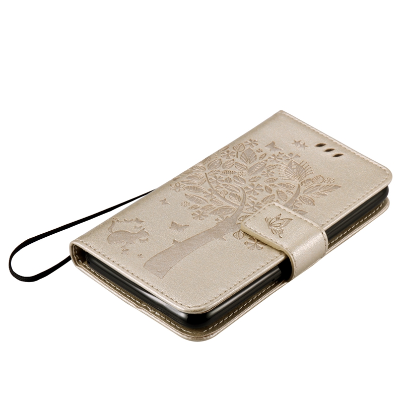 Sony Xperia E4 Case,Premium PU Leather Flip Wallet Case Cover