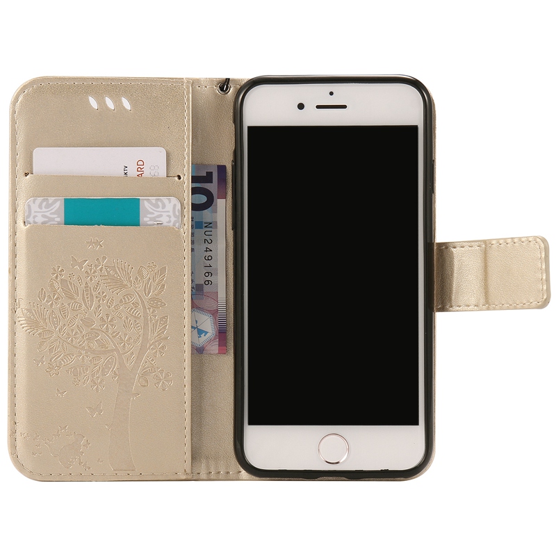 iPhone 7 Case,Premium PU Leather Flip Wallet Case Cover