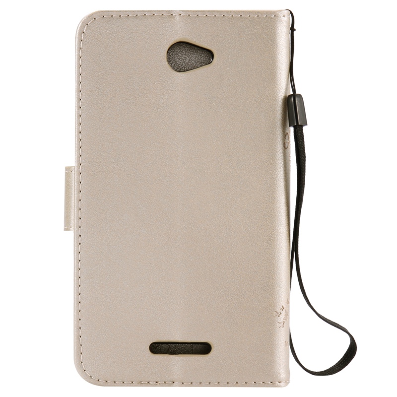 Sony Xperia E4 Case,Premium PU Leather Flip Wallet Case Cover