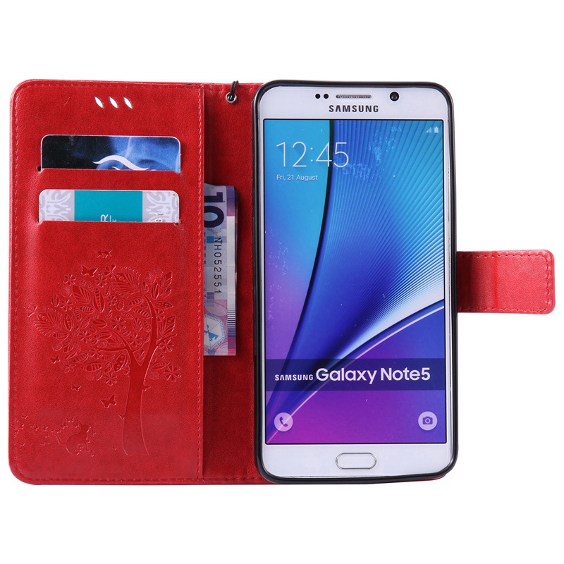 Samsung Galaxy Note 5 Case,Premium PU Leather Flip Wallet Case Cover