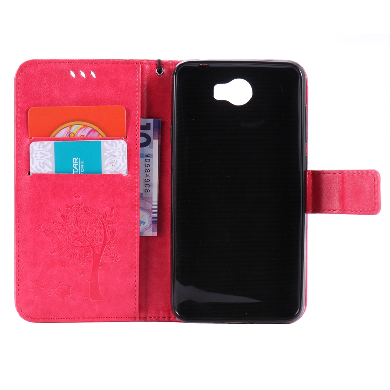 Huawei Y5II / Huawei Y5 2 Case,Premium PU Leather Flip Wallet Case Cover