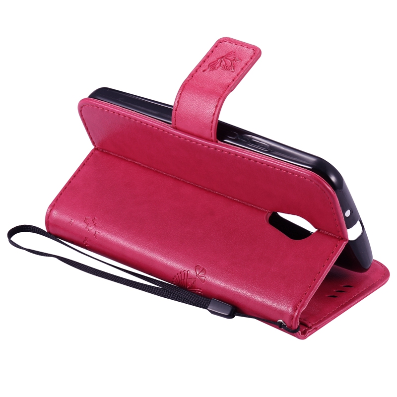 Motorola Moto G2 Case,Premium PU Leather Flip Wallet Case Cover