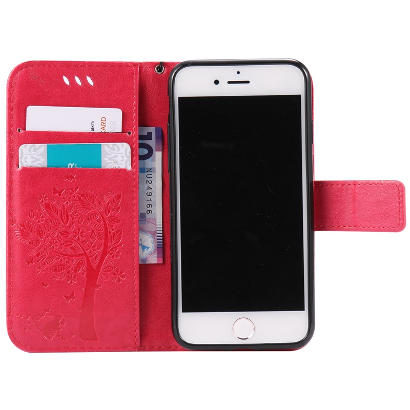iPhone 7 Case,Premium PU Leather Flip Wallet Case Cover