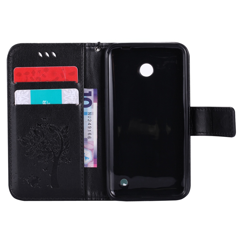 Nokia lumia 635 Case,Premium PU Leather Flip Wallet Case Cover