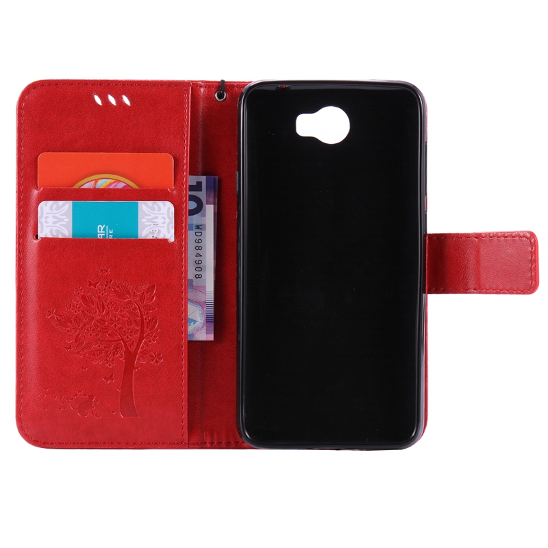 Huawei Y5II / Huawei Y5 2 Case,Premium PU Leather Flip Wallet Case Cover