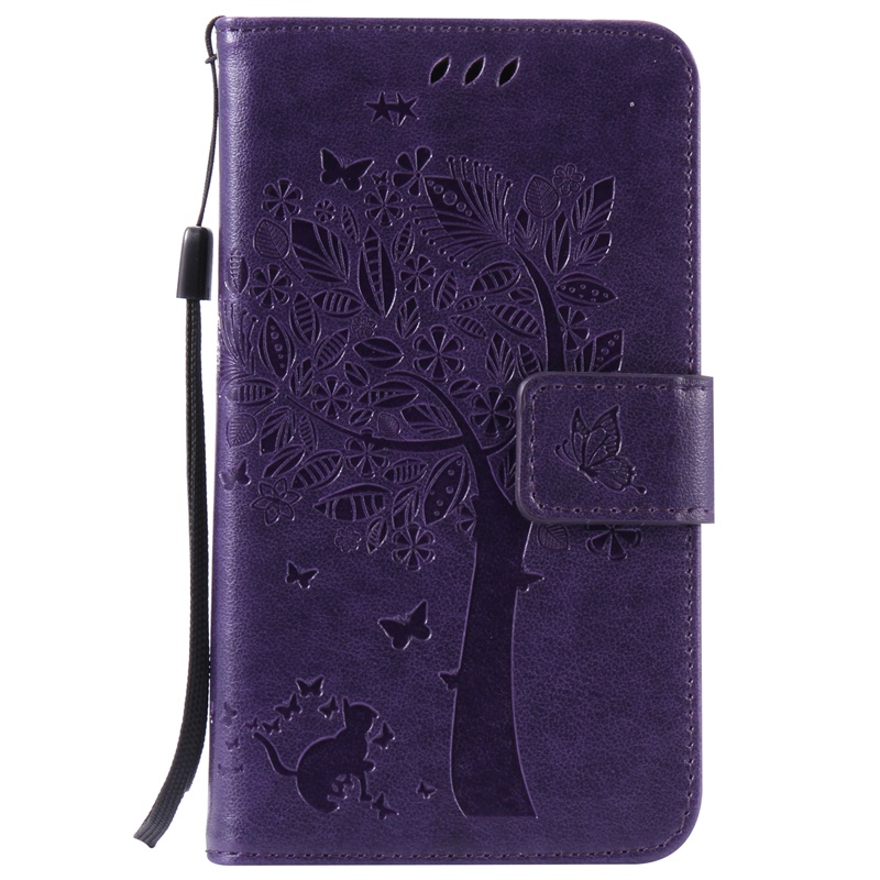 Sony Xperia E4 Case,Premium PU Leather Flip Wallet Case Cover