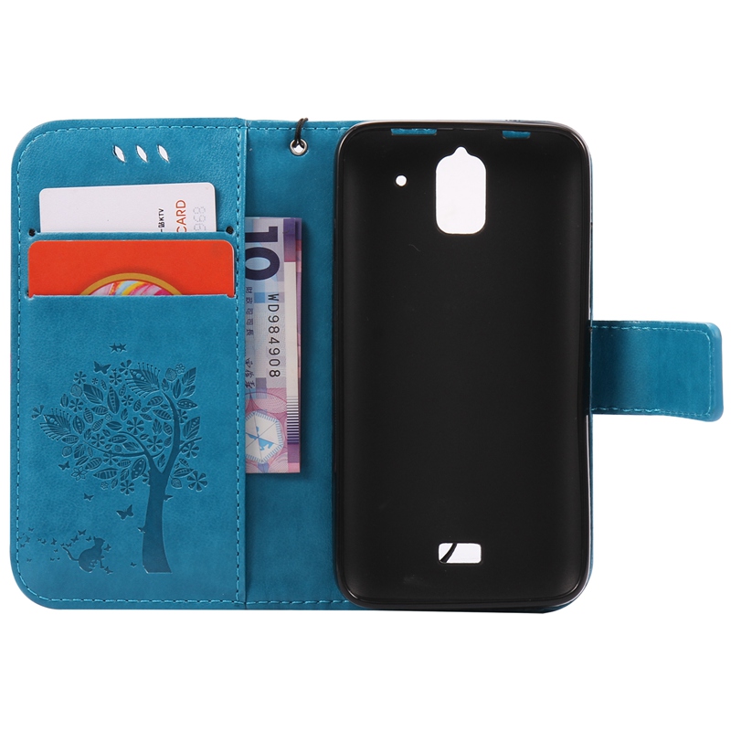 Huawei Y360 Case,Premium PU Leather Flip Wallet Case Cover