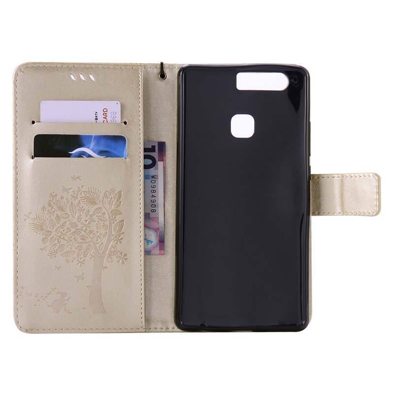 Huawei P9 Plus Case,Premium PU Leather Flip Wallet Case Cover