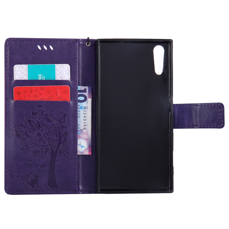 Sony Xperia XZ Case,Premium PU Leather Flip Wallet Case Cover