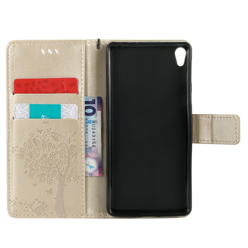 Sony Xperia E5 Case,Premium PU Leather Flip Wallet Case Cover