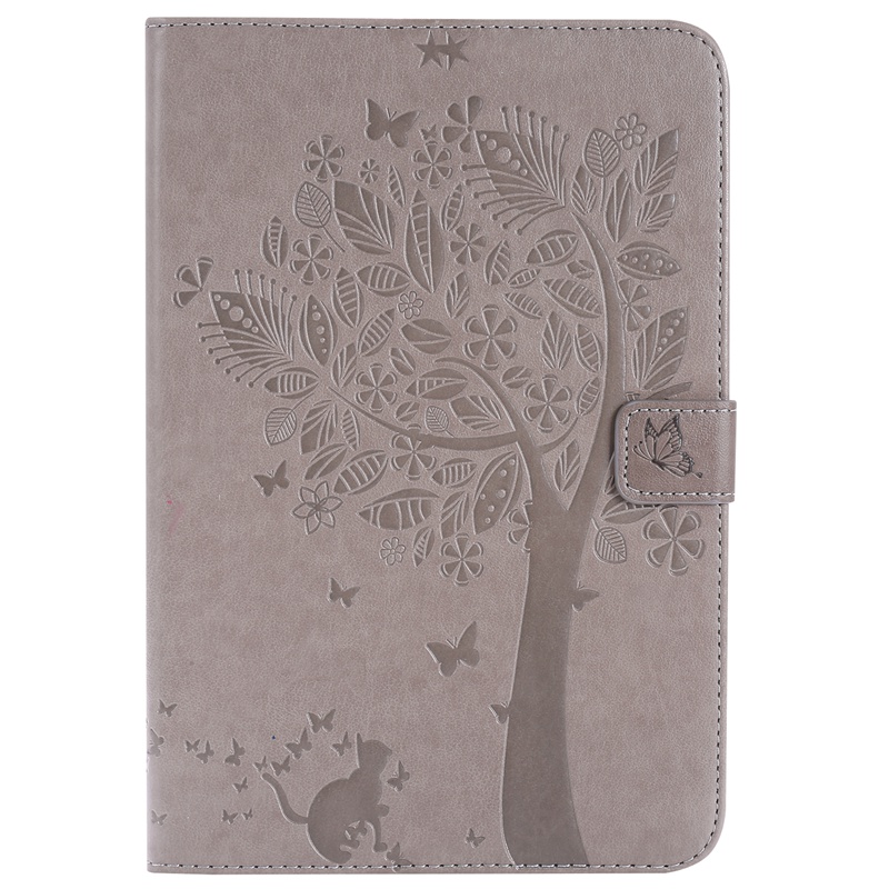 Samsung Galaxy Tab A 8.0-inch SM-T350 Case,Embossed [Tree Cat] Folio Flip Wallet Cover