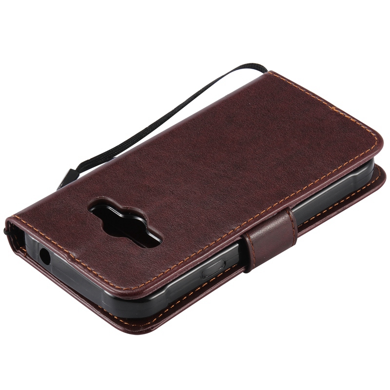 Samsung Galaxy Xcover 3 (SM-G388F) Case,Premium PU Leather Flip Wallet Case Cover