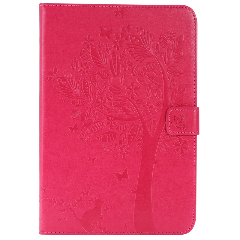 Samsung Galaxy Tab A 8.0-inch SM-T350 Case,Embossed [Tree Cat] Folio Flip Wallet Cover