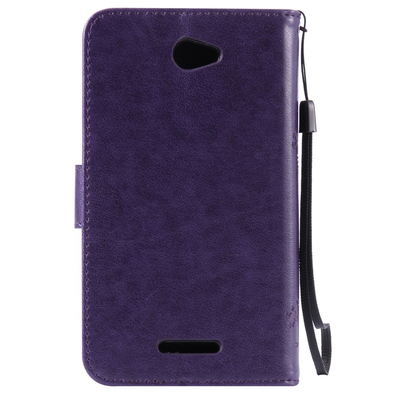 Sony Xperia E4 Case,Premium PU Leather Flip Wallet Case Cover