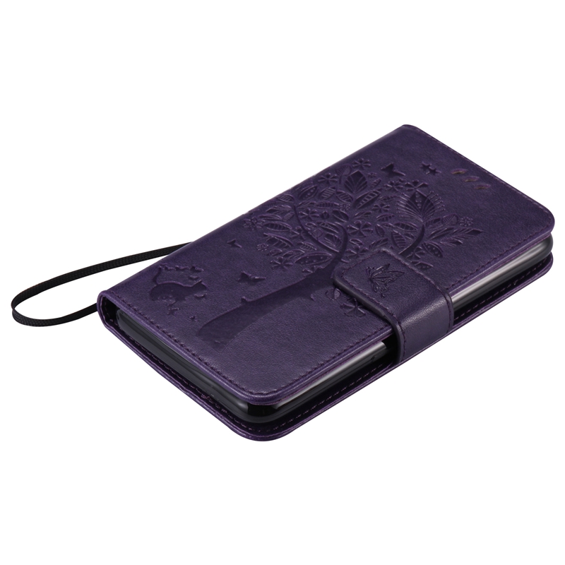 Sony Xperia E4 Case,Premium PU Leather Flip Wallet Case Cover