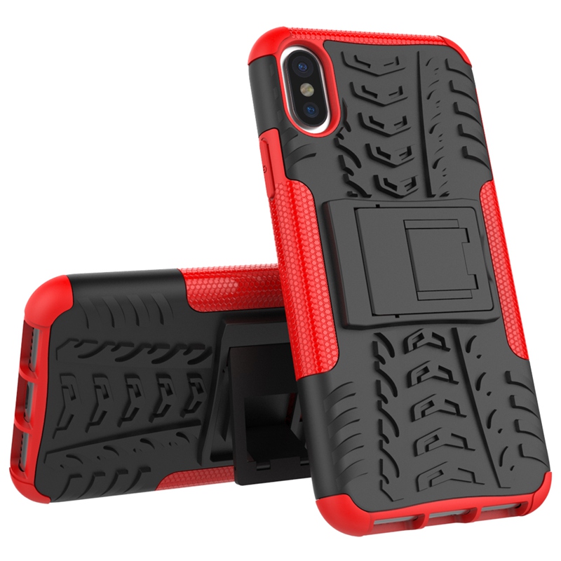 iphone X /XS Case,Hard PC+Soft TPU Shockproof Tough Dual Layer Cover Shell