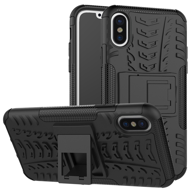 iphone X /XS Case,Hard PC+Soft TPU Shockproof Tough Dual Layer Cover Shell