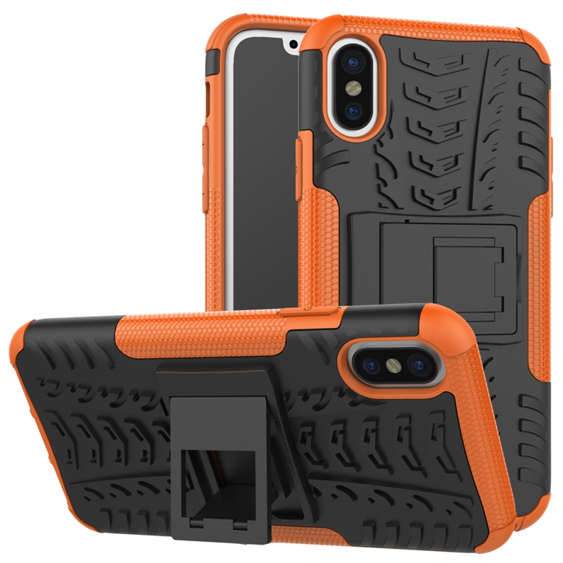 iphone X /XS Case,Hard PC+Soft TPU Shockproof Tough Dual Layer Cover Shell