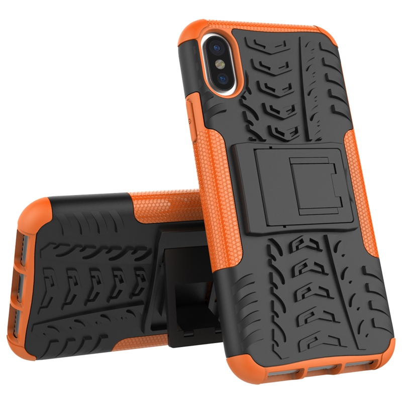 iphone X /XS Case,Hard PC+Soft TPU Shockproof Tough Dual Layer Cover Shell