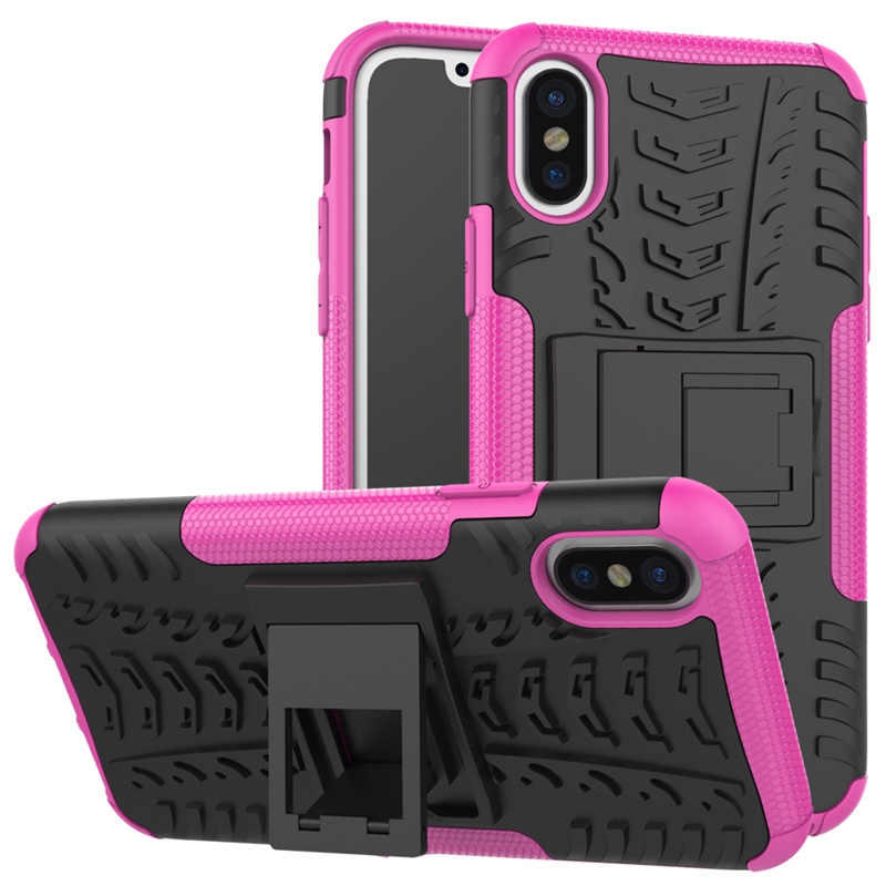 iphone X /XS Case,Hard PC+Soft TPU Shockproof Tough Dual Layer Cover Shell