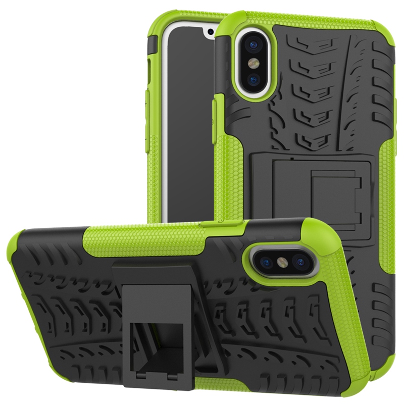 iphone X /XS Case,Hard PC+Soft TPU Shockproof Tough Dual Layer Cover Shell