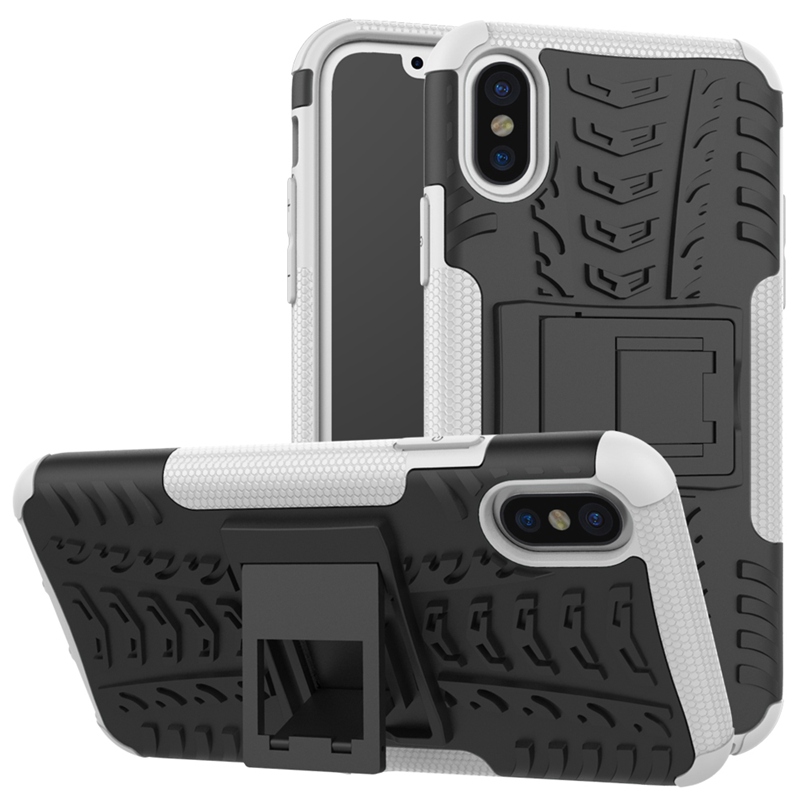 iphone X /XS Case,Hard PC+Soft TPU Shockproof Tough Dual Layer Cover Shell