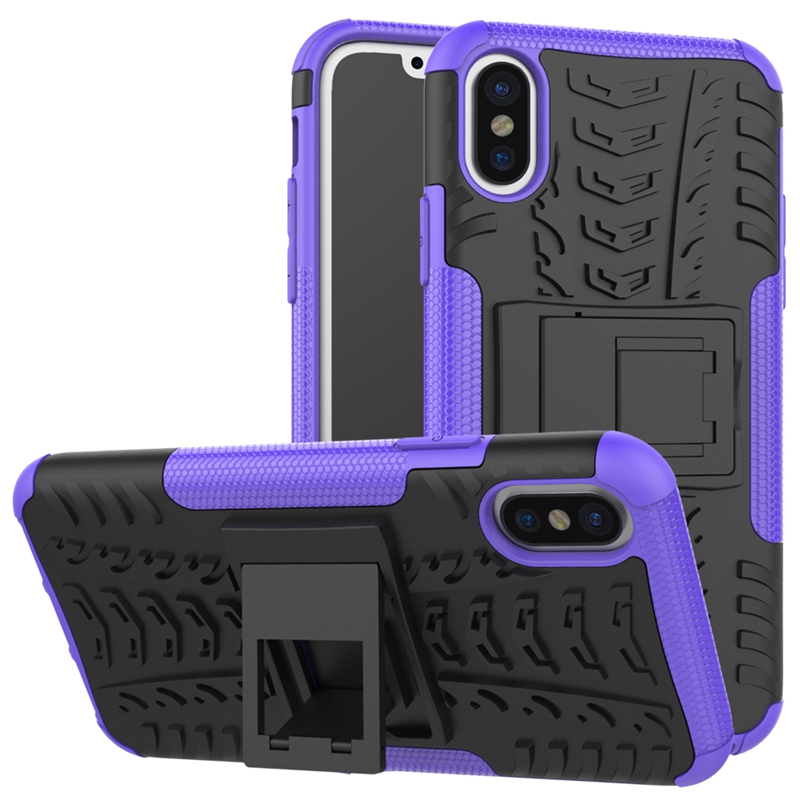 iphone X /XS Case,Hard PC+Soft TPU Shockproof Tough Dual Layer Cover Shell