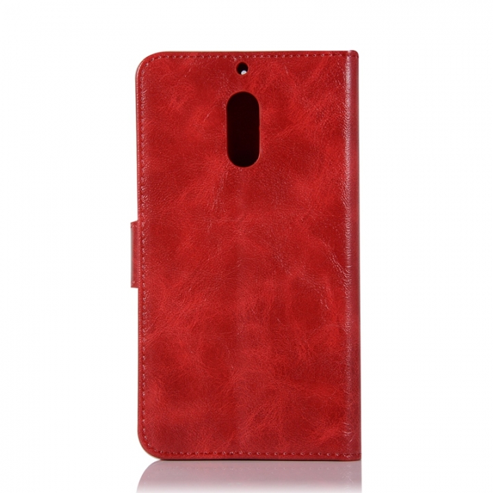 Nokia 6 Case,High-grade retro PU Leather Wallet Style Stand Flip Case Cover