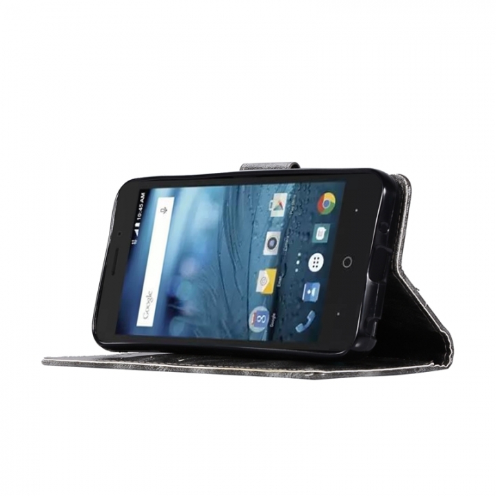 ZTE Avid 4/ZTE Z839/N9137 Case,High-grade retro PU Leather Wallet Style Stand Flip Case Cover
