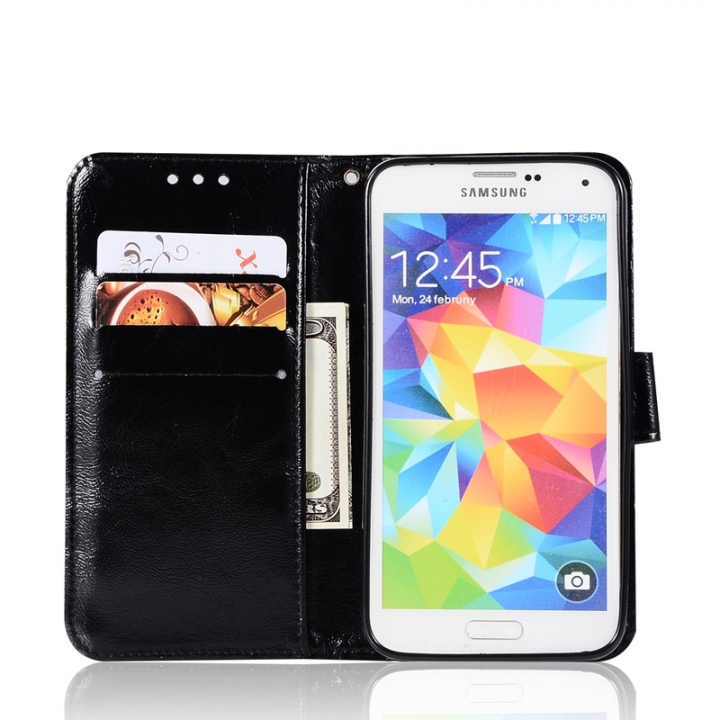 Samsung Galaxy S5 Case,High-grade retro PU Leather Wallet Style Stand Flip Case Cover