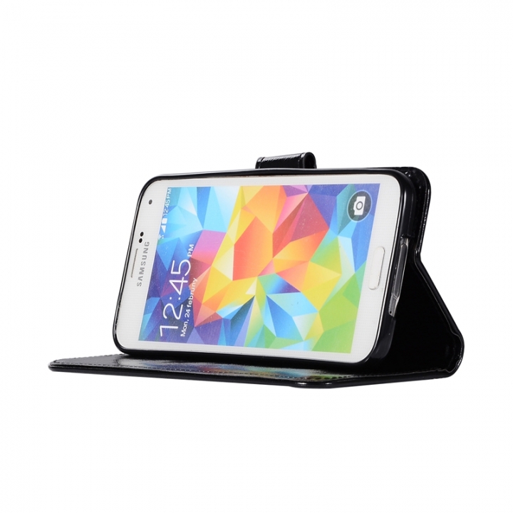 Samsung Galaxy S5 Case,High-grade retro PU Leather Wallet Style Stand Flip Case Cover