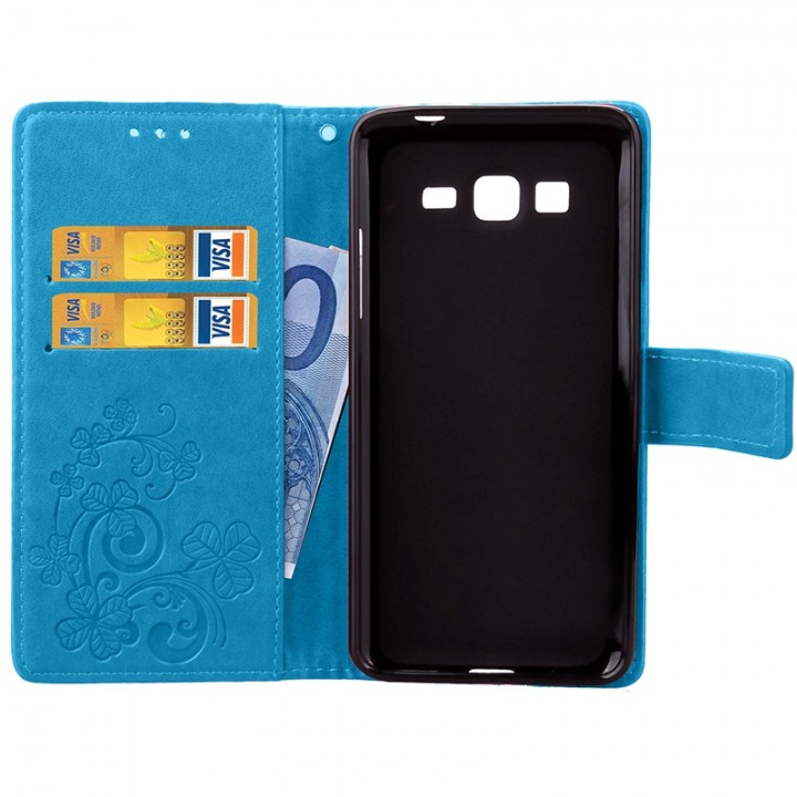 Samsung Galaxy Grand Prime G530 Case,Wallet PU Leather Protects Case Magnetic Closure Folio Cover